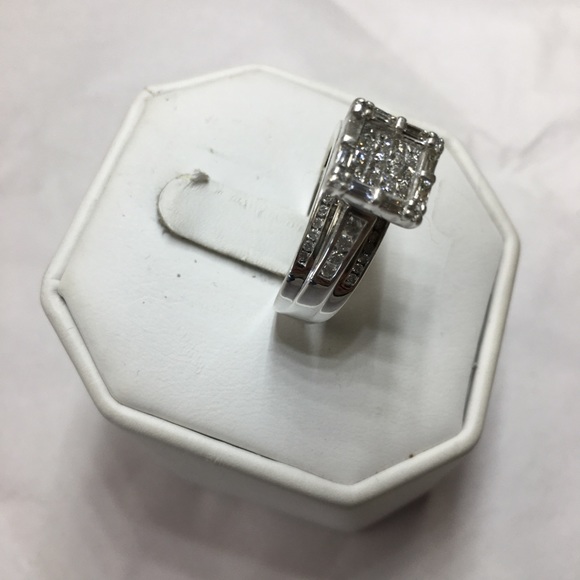 engagement diamonds ring silver 0.75 ct w - Picture 4 of 8